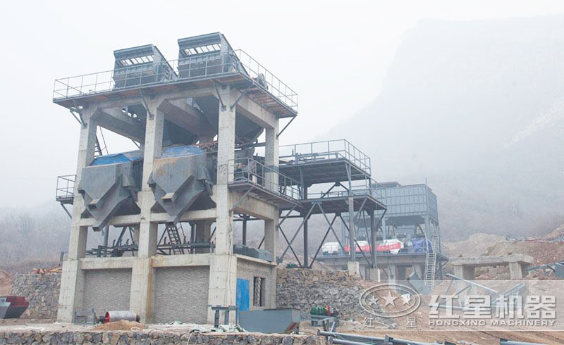 塔楼制砂机作业现场 塔楼制砂机作业现场