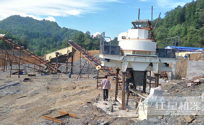 冲击式制砂机处理石灰石现场实拍 冲击式制砂机处理石灰石现场实拍