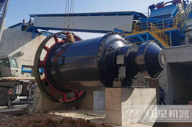 球磨机安装现场