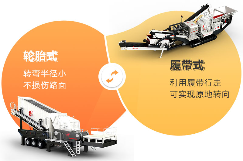 轮胎式移动制砂机与履带式移动制砂机 轮胎式移动制砂机与履带式移动制砂机