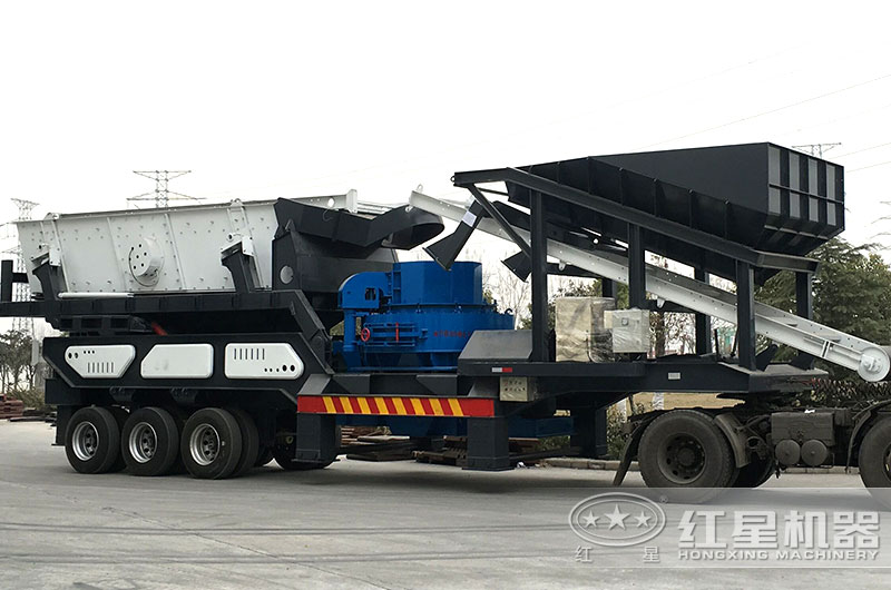 小型流动式石子制砂机发往广东 小型流动式石子制砂机发往广东