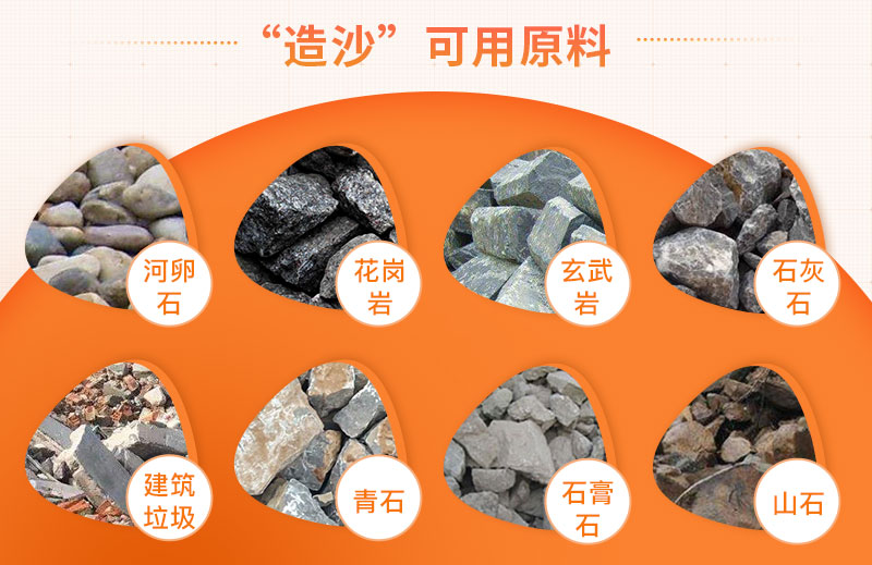 这些物料可以被岩石制砂设备破碎制成砂子 这些物料可以被岩石制砂设备破碎制成砂子