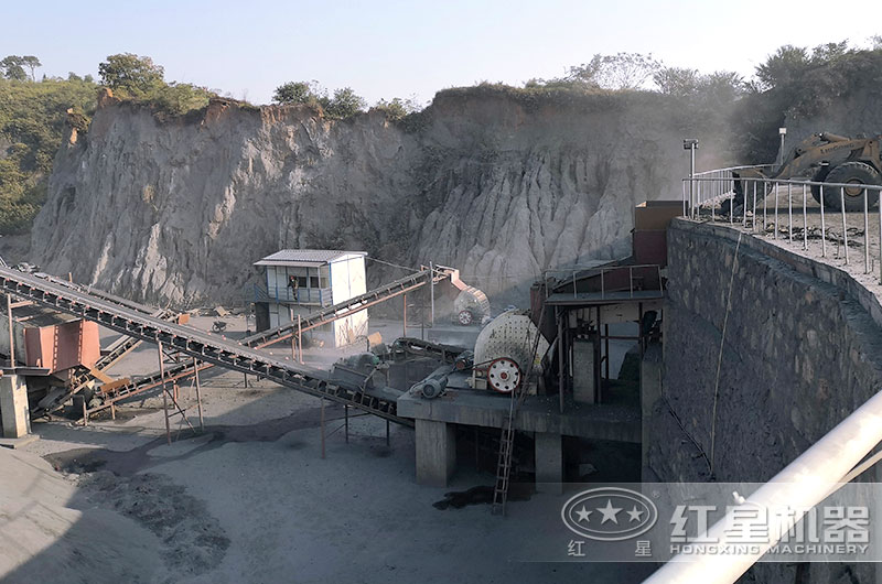 煤矸石碎石生产线,锤式破碎机,简化工艺流程 煤矸石碎石生产线,锤式破碎机,简化工艺流程