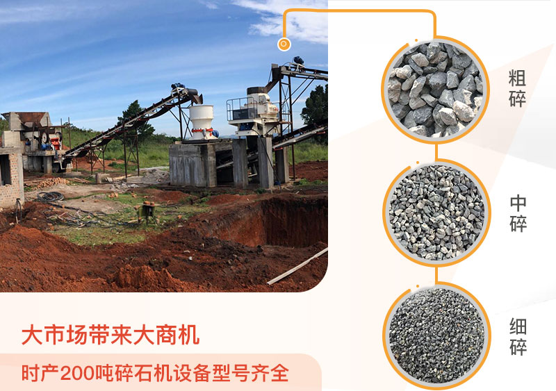 时产200吨碎石机生产线 时产200吨碎石机生产线