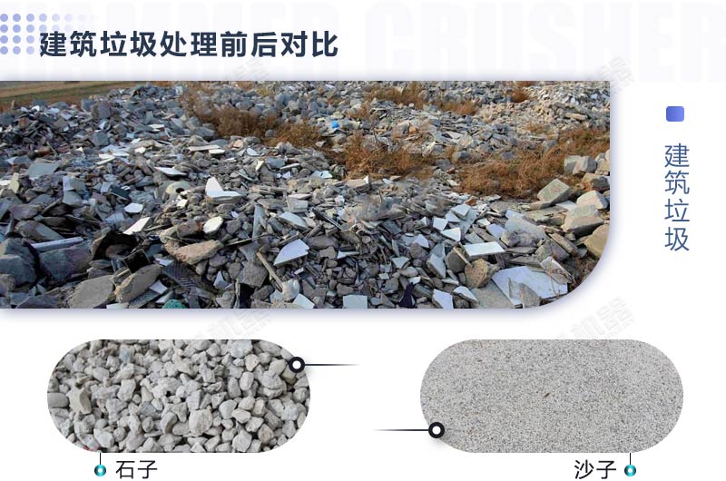 建筑垃圾处理前后对比 建筑垃圾处理前后对比